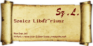 Szeicz Libériusz névjegykártya